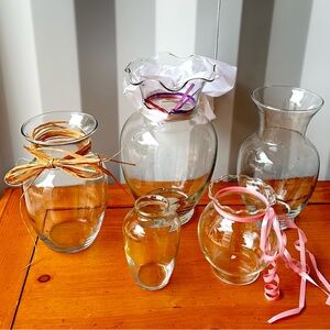 vintage glass flower vases